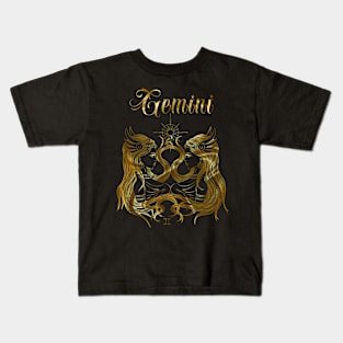 Gemini Zodiac Sign Kids T-Shirt